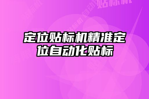 定位貼標(biāo)機精準定位自動化貼標(biāo)