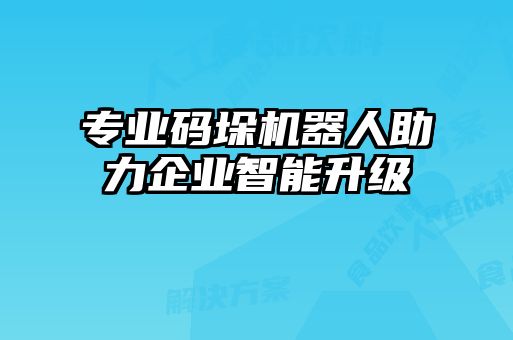 專業(yè)碼垛機(jī)器人助力企業(yè)智能升級