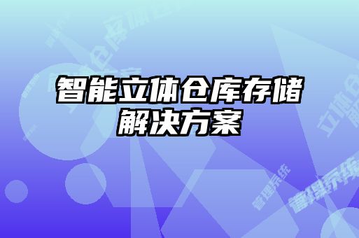 智能立體倉庫存儲(chǔ)解決方案