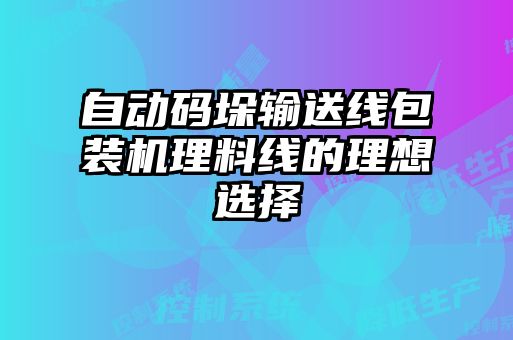 自動碼垛輸送線包裝機(jī)理料線的理想選擇