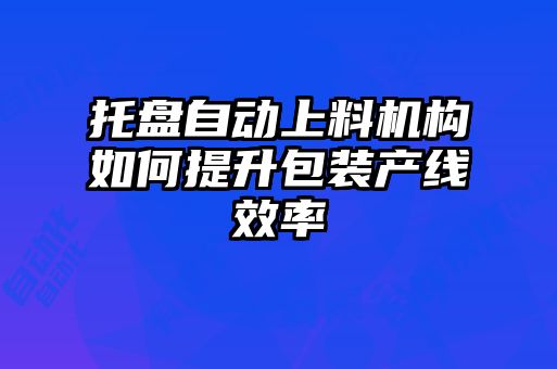 托盤(pán)自動(dòng)上料機(jī)構(gòu)如何提升包裝產(chǎn)線(xiàn)效率